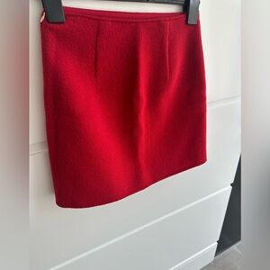 Club Monaco wool mini skirt in red